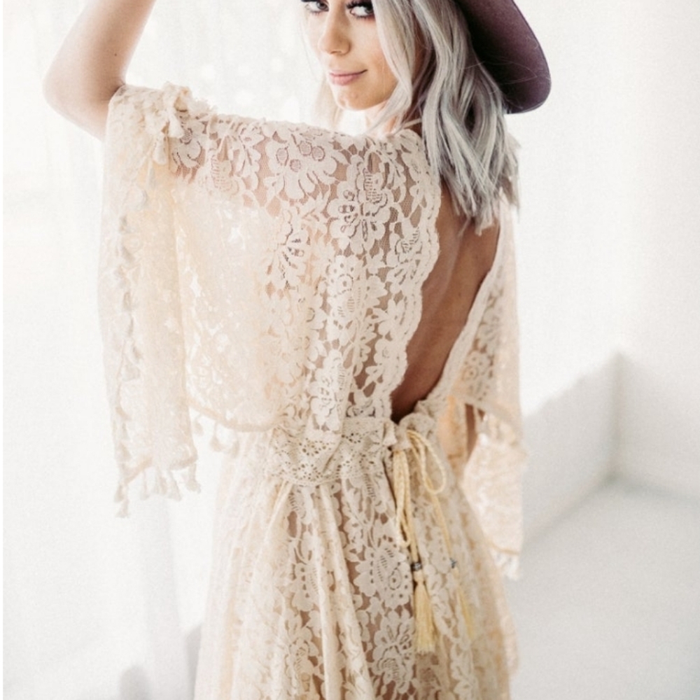 Vintage Lace Boho Dress